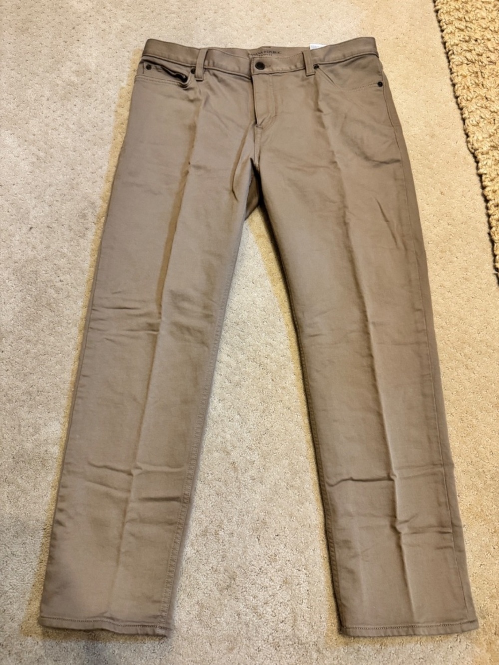 Banana Republic Men's Skinny Fit Traveler Navy Pants 35x30